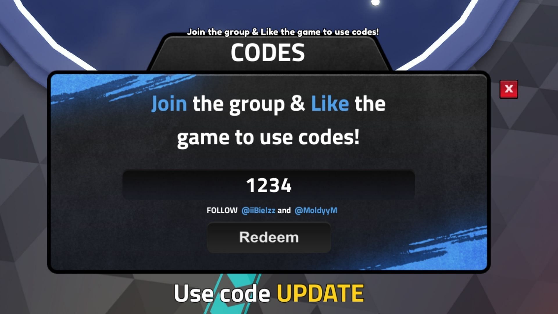 Ultimate Soccer invalid code issue (Image via Roblox)